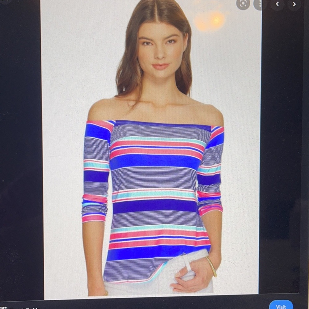 Lilly Pulitzer Audelia off-the-shoulder top